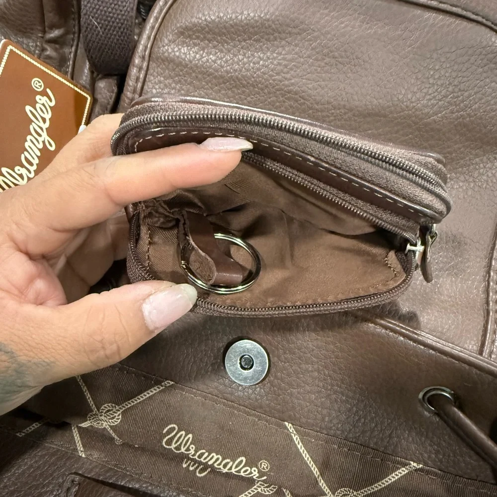 Wrangler Leather Backpack - Picture 7 of 14